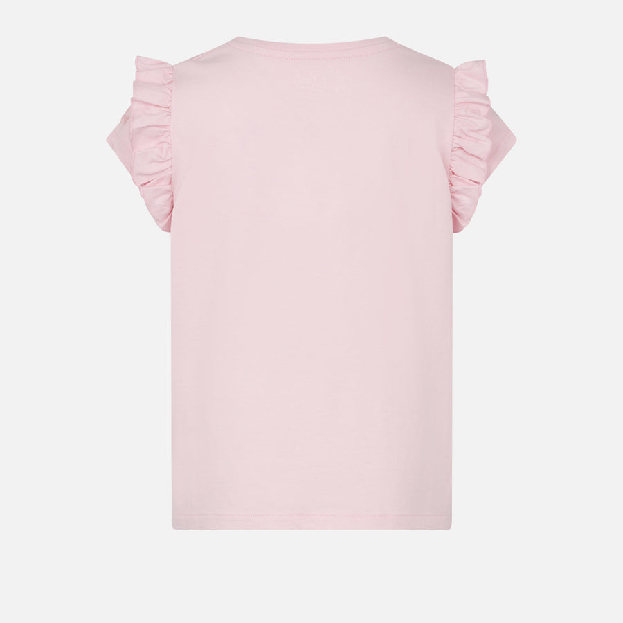 Mc2 Saint Barth T-shirt Da Bambina Con Ricamo Cocca Di Mamma