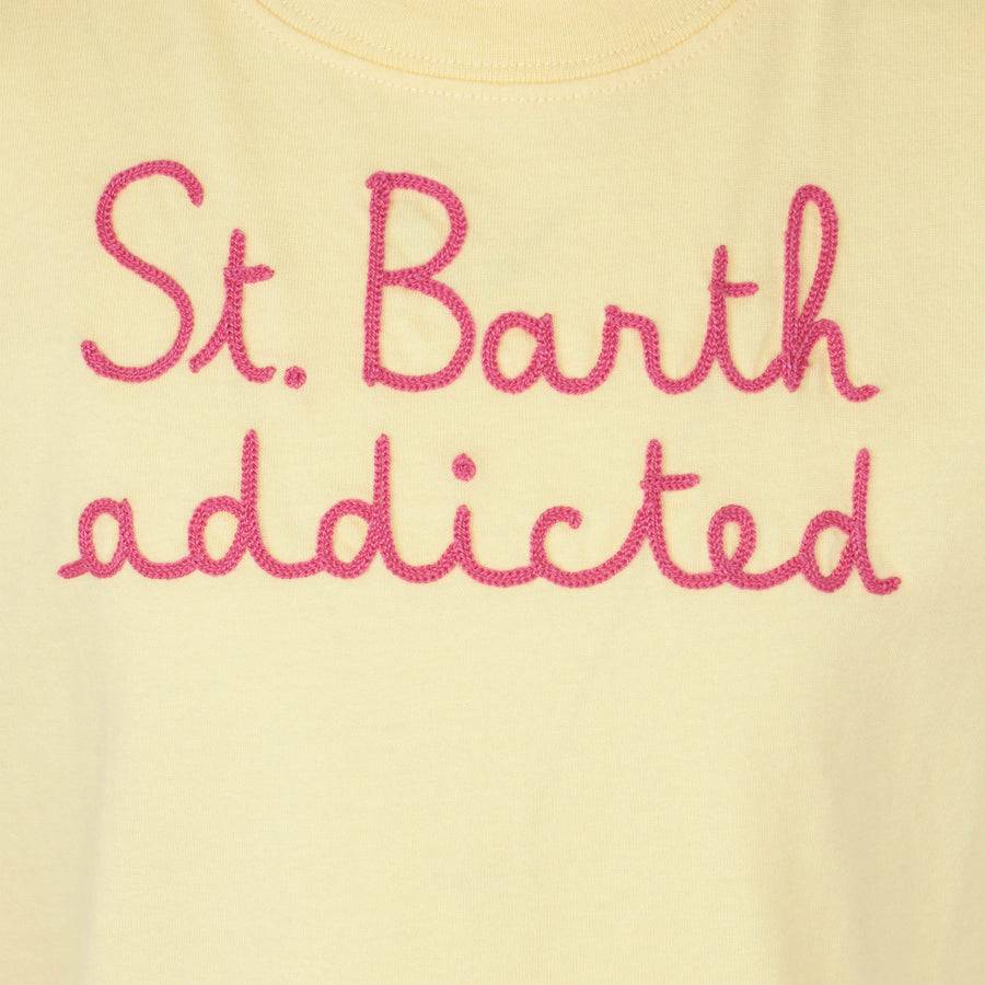 Mc2 Saint Barth T-shirt Da Bambina Con Ricamo St. Barth Addicted
