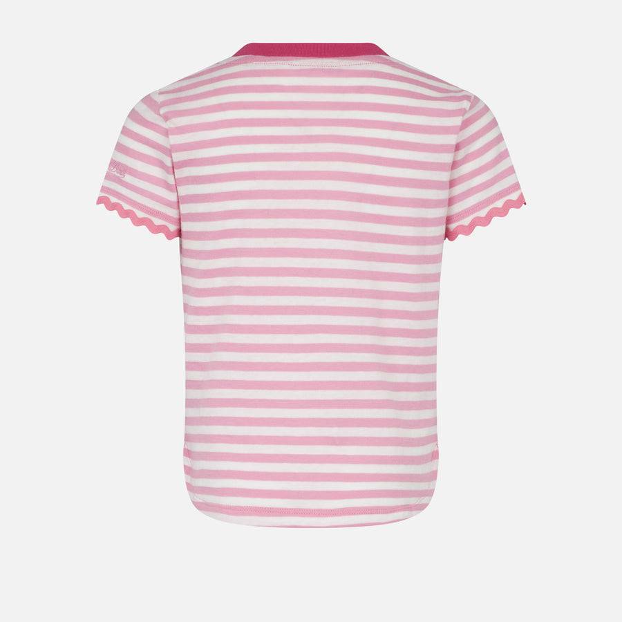 Mc2 Saint Barth T-shirt Da Bambina Con Righe E Ricamo