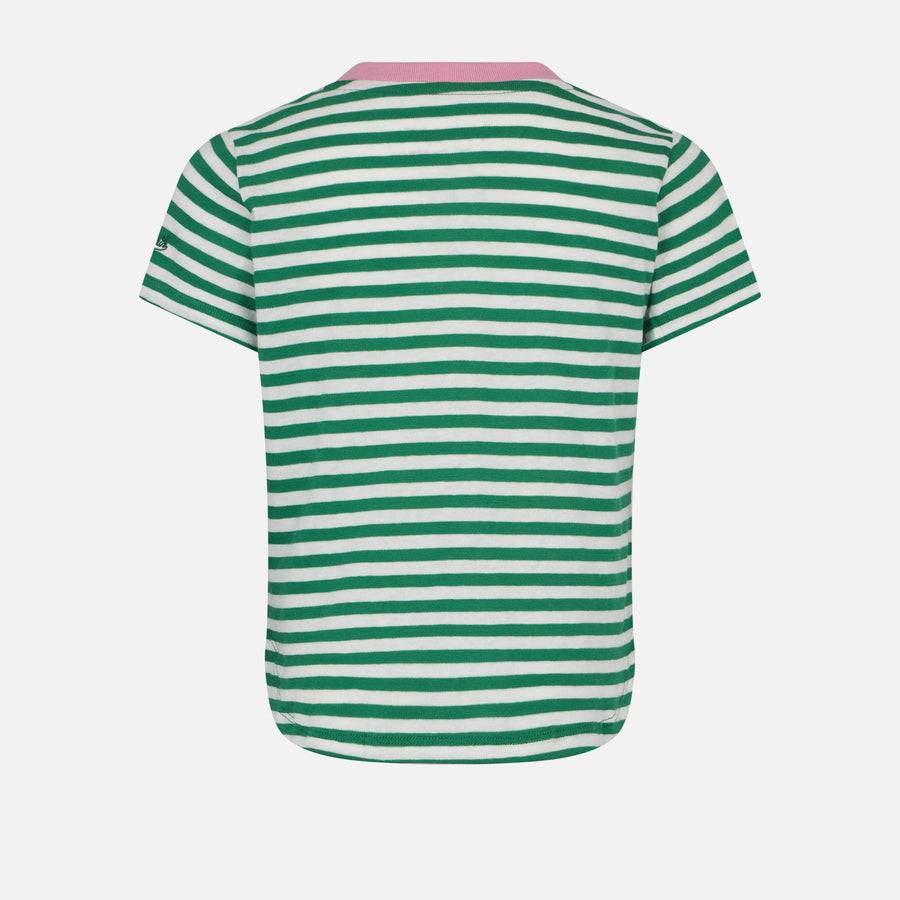 Mc2 Saint Barth T-shirt Da Bambina Con Righe E Ricamo