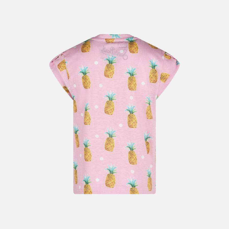 Mc2 Saint Barth T-shirt Da Bambina Con Stampa Ananas