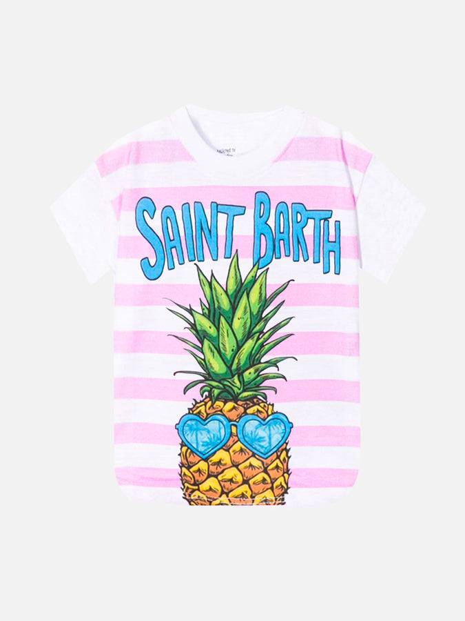 Mc2 Saint Barth T-shirt da bambina con stampa ananas