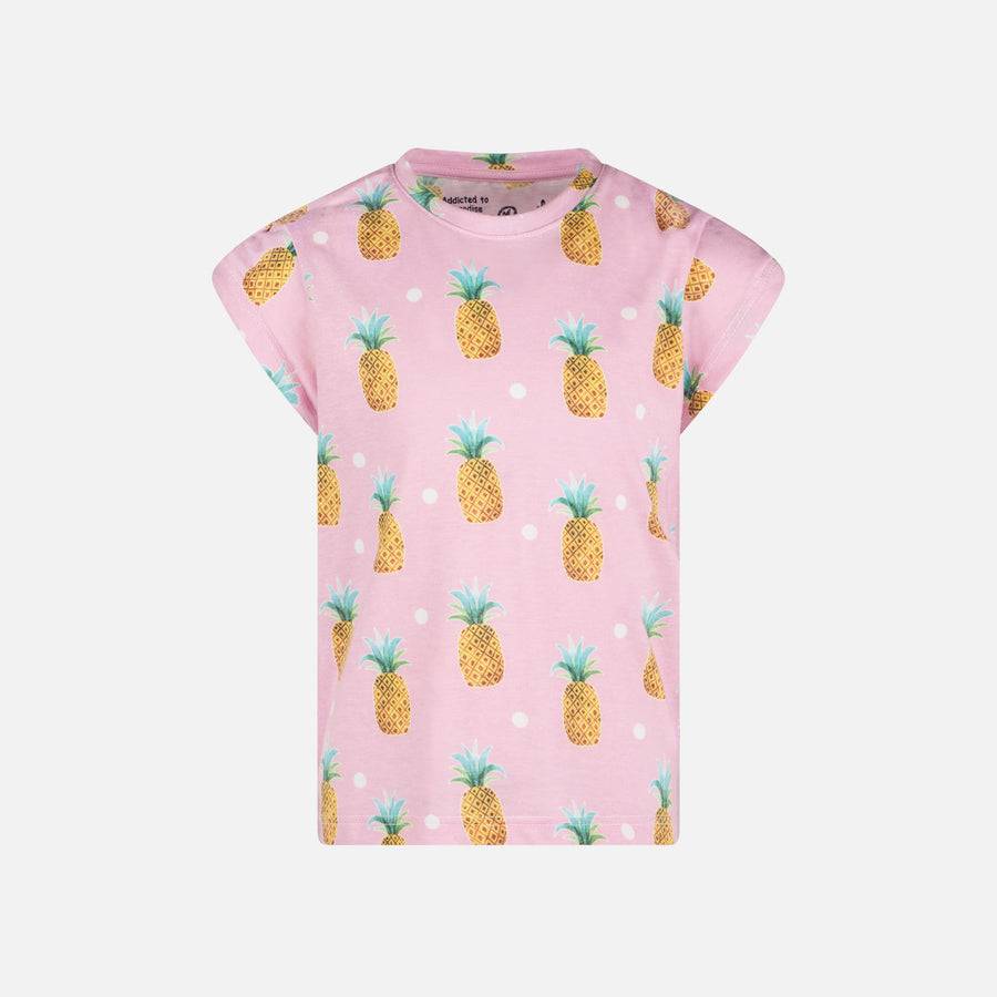 Mc2 Saint Barth T-shirt da bambina con stampa ananas
