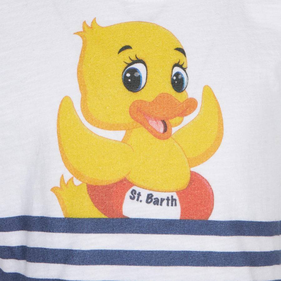 Mc2 Saint Barth T-shirt Da Bambina Con Stampa Papere