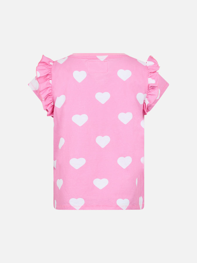Mc2 Saint Barth T-shirt Da Bambina In Cotone Con Balza E Ricamo