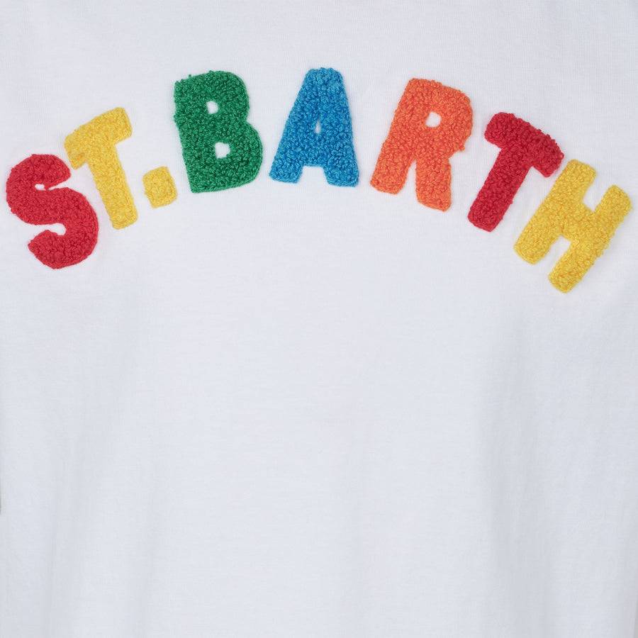 Mc2 Saint Barth T-shirt Da Bambina In Cotone Con Ricamo