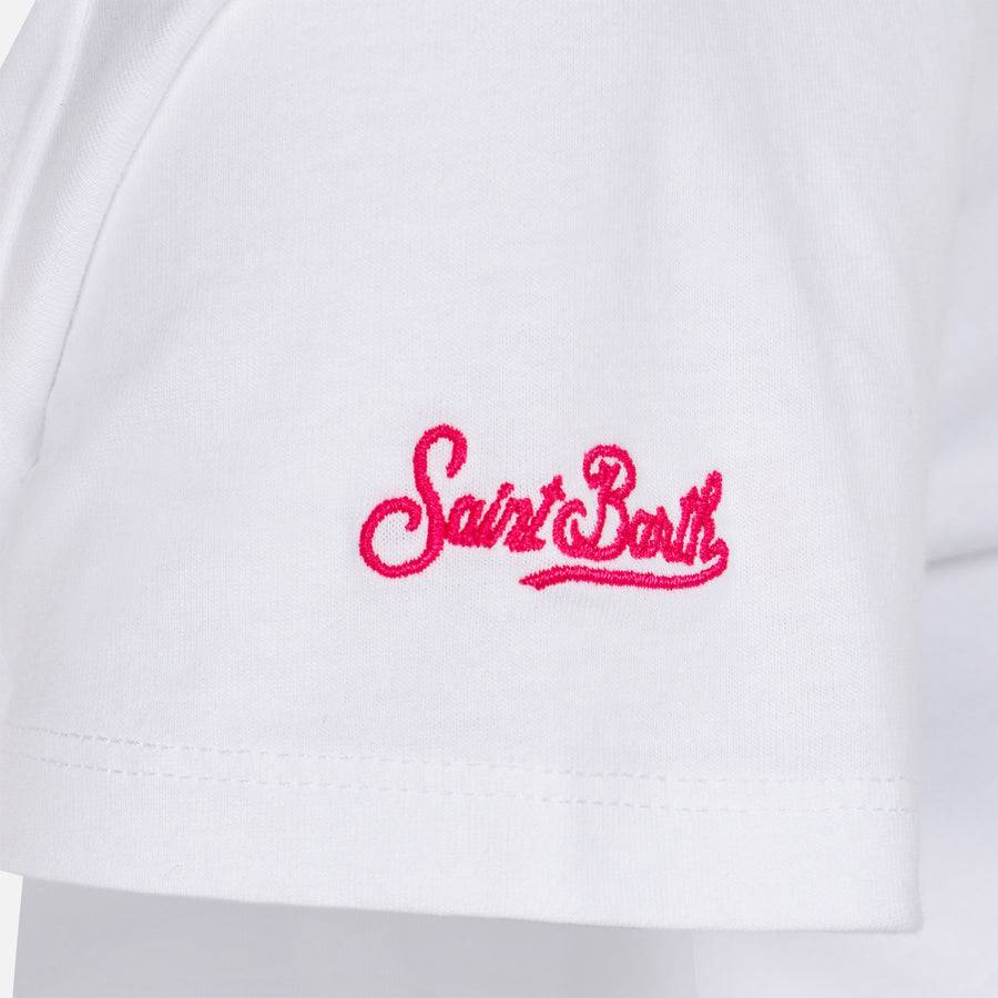 Mc2 Saint Barth T-shirt Da Bambina In Cotone Con Stampa Saint Barth