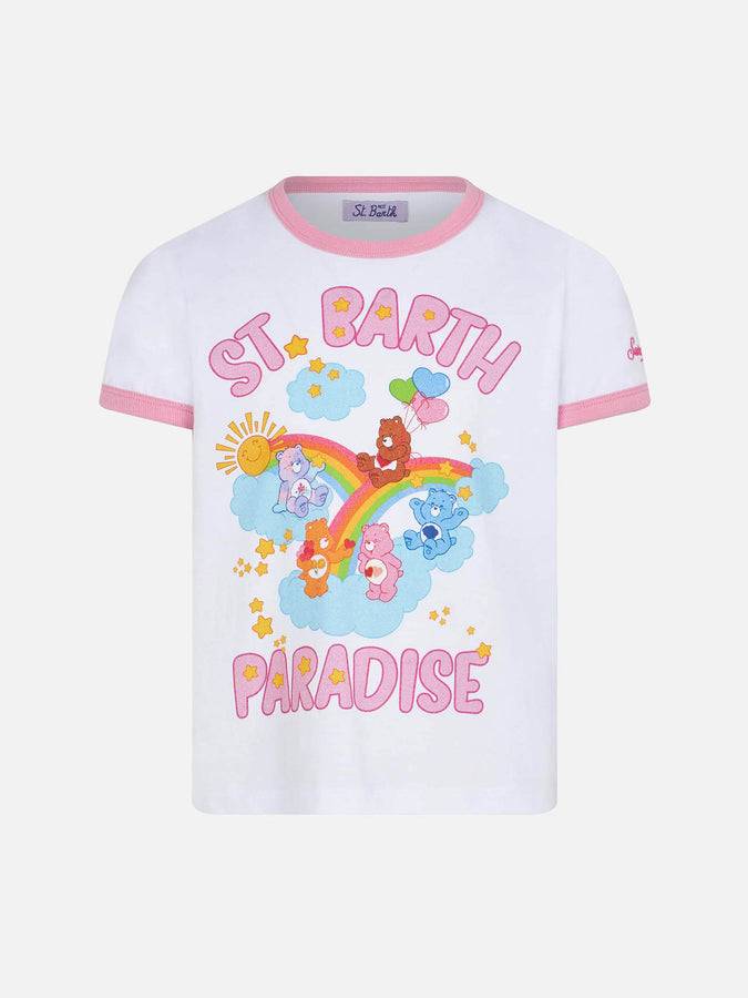 Mc2 Saint Barth T-shirt da bambina in cotone con stampa St. Barth paradise