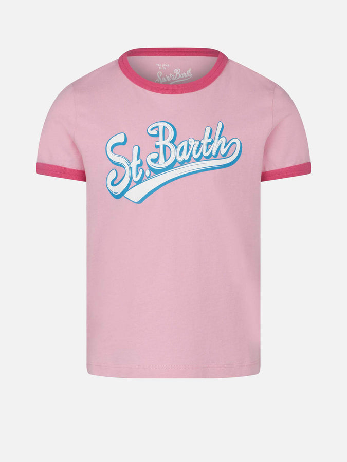 Mc2 Saint Barth T-shirt da bambina in cotone con stampa St. Barth
