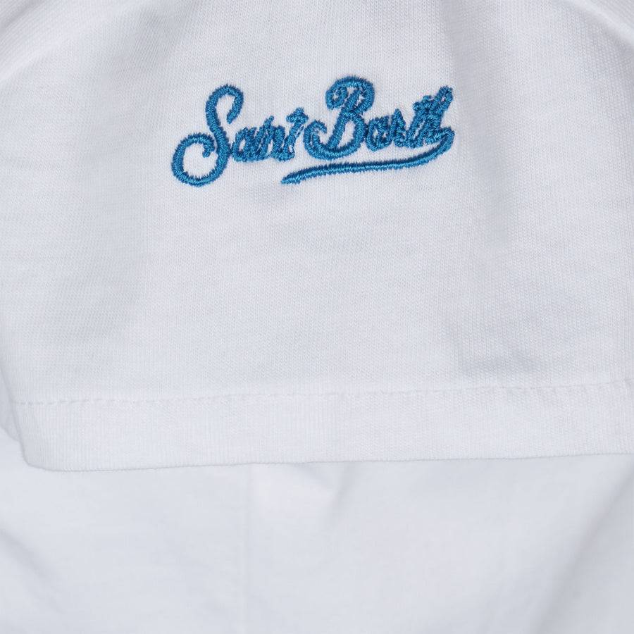 Mc2 Saint Barth T-shirt Da Bambina In Cotone Con Taschino