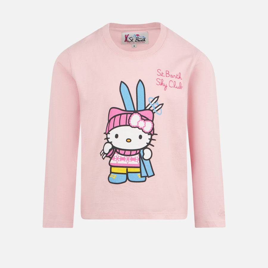Mc2 Saint Barth T-shirt da bambina in cotone pesante con stampa Hello Kitty | EDIZIONE SPECIALE DI HELLO KITTY