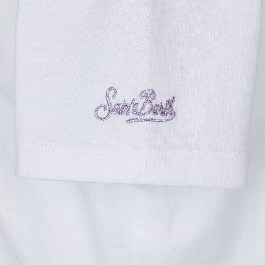 Mc2 Saint Barth T-shirt Da Bambina Ricamata St. Barth Princess