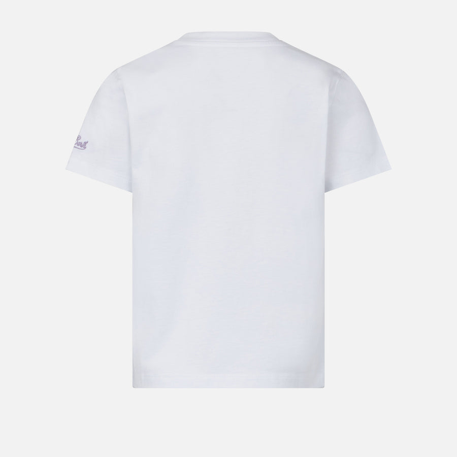 Mc2 Saint Barth T-shirt Da Bambina Ricamata St. Barth Princess