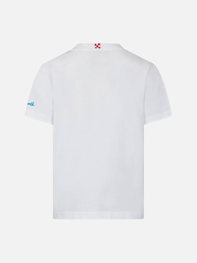 Mc2 Saint Barth T-shirt Da Bambino Con Ricamo Mykonos