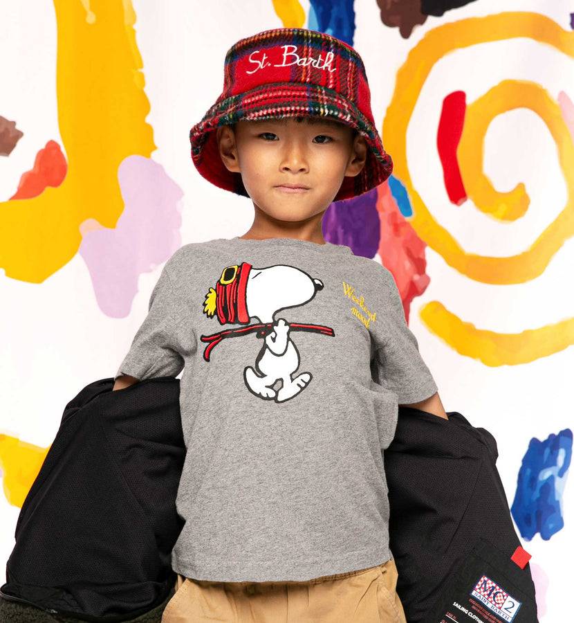 Mc2 Saint Barth T-shirt Da Bambino Con Stampa E Ricamo Snoopy | SNOOPY - EDIZIONE SPECIALE PEANUTS™