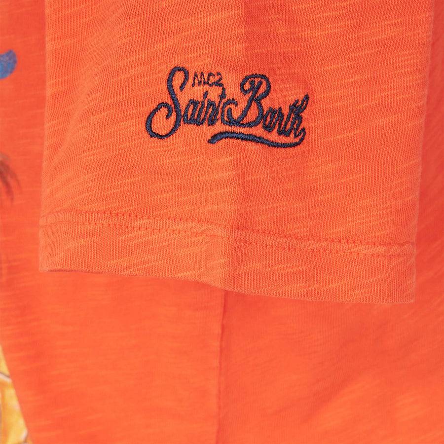 Mc2 Saint Barth T-shirt Da Bambino Con Stampa Rich Surfer