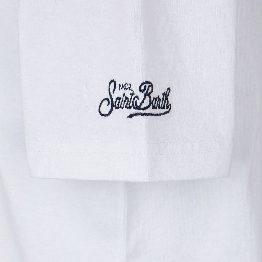 Mc2 Saint Barth T-shirt Da Bambino Con Stampa Surfista
