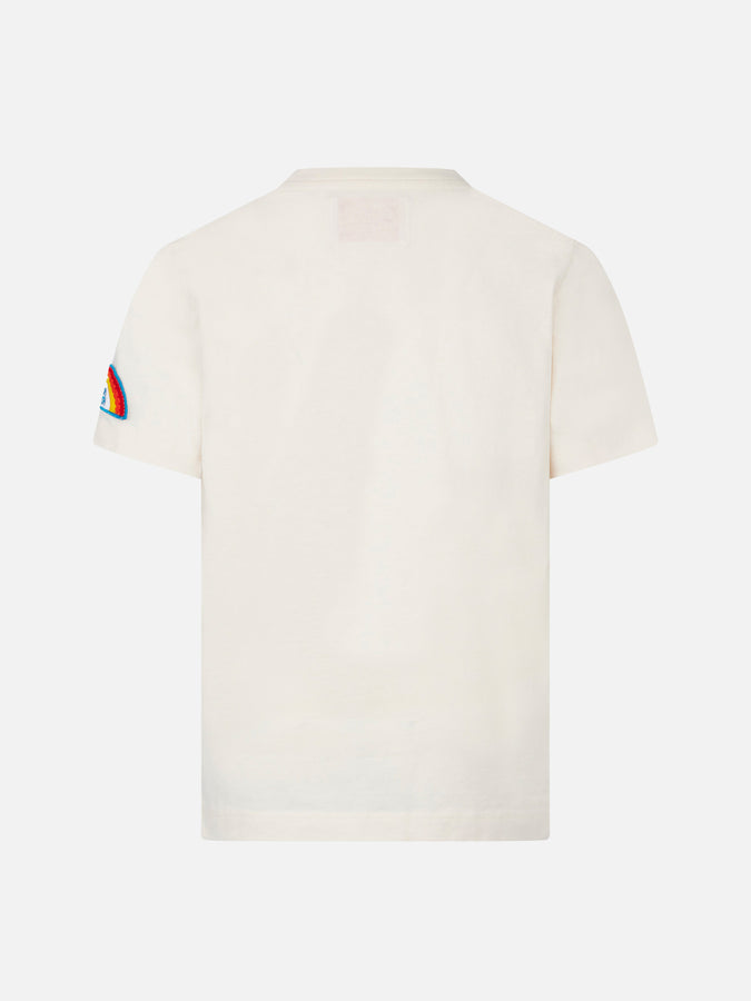 Mc2 Saint Barth T-shirt Da Bambino Con Toppe Snoopy | SNOOPY - EDIZIONE SPECIALE PEANUTS™
