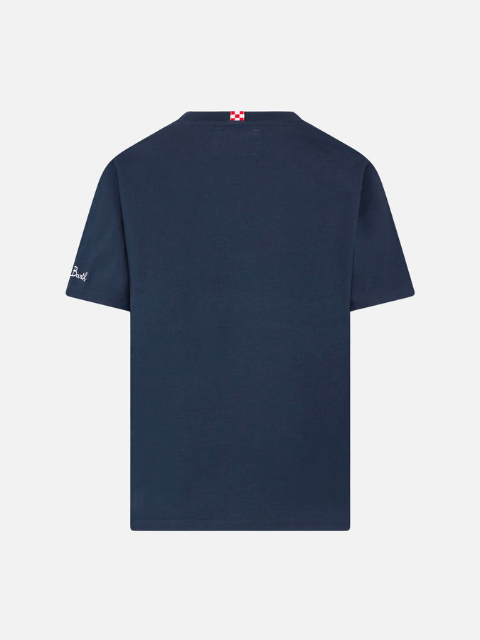 Mc2 Saint Barth T-shirt Da Bambino Dinosauro Motociclista