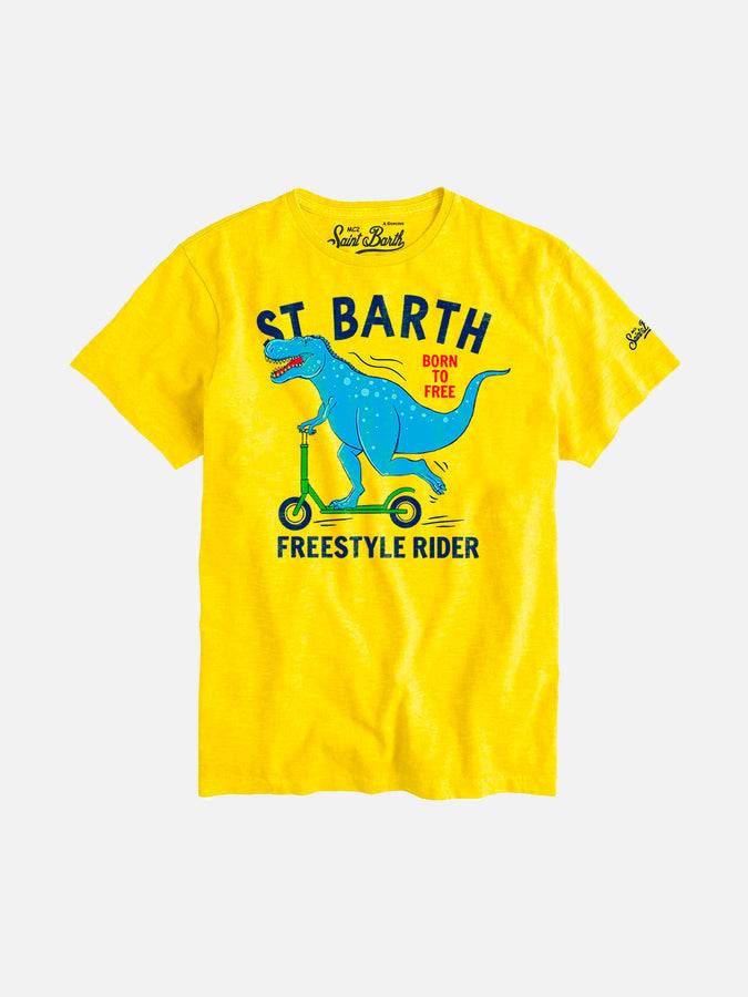 Mc2 Saint Barth T-shirt da bambino Dinosauro Scooter