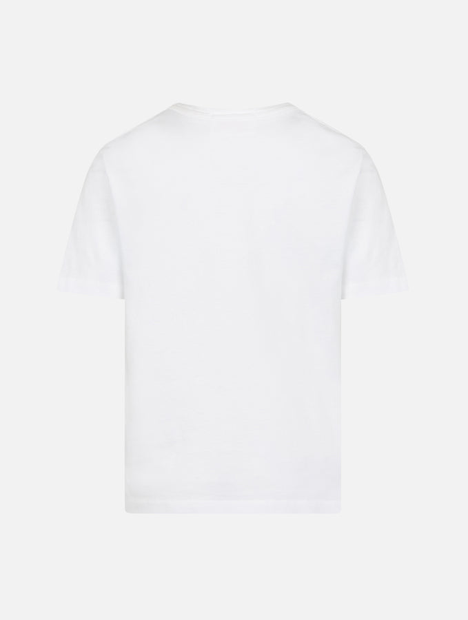 Mc2 Saint Barth T-shirt Da Bambino Dover In Jersey Di Cotone Bianco Con Ricamo St. Barth