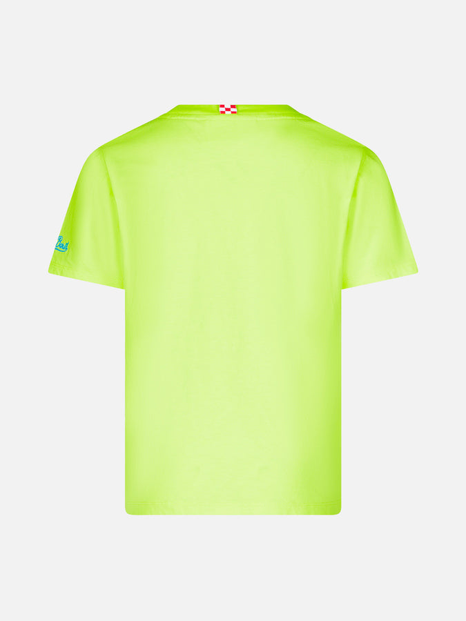 Mc2 Saint Barth T-shirt Da Bambino Giallo Fluo In Cotone Con Stampa Snoopy Padel | SNOOPY - EDIZIONE SPECIALE PEANUTS™