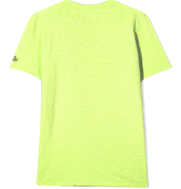 Mc2 Saint Barth T-shirt Da Bambino Giallo Fluo Navicella Ufo