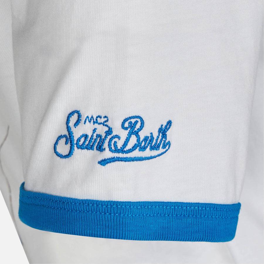 Mc2 Saint Barth T-shirt Da Bambino In Cotone Bianco Con Stampa Frontale Spiderman | EDIZIONE SPECIALE MARVEL