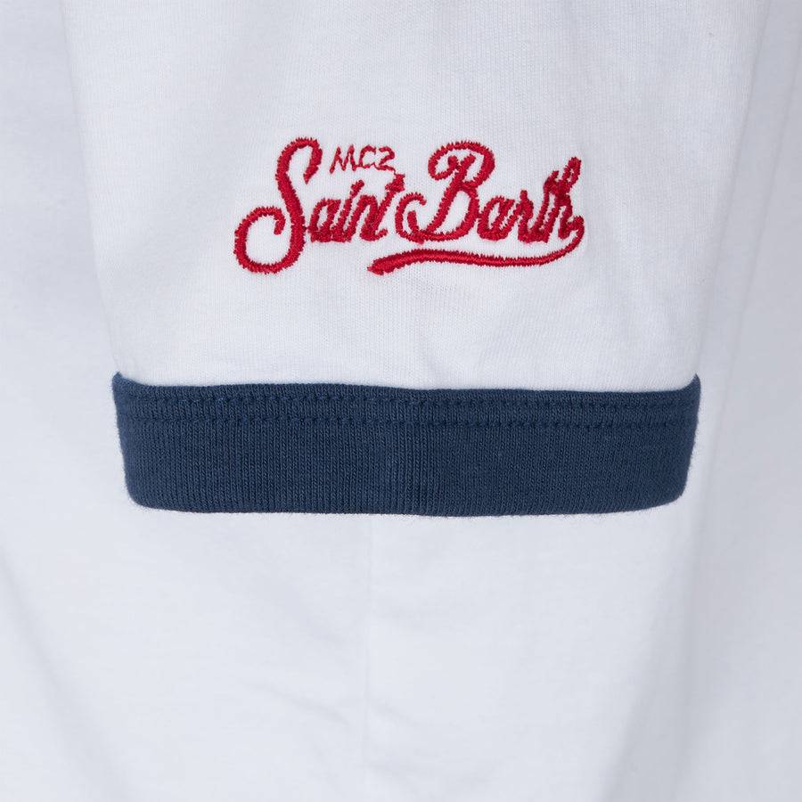 Mc2 Saint Barth T-shirt Da Bambino In Cotone Con Ricamo