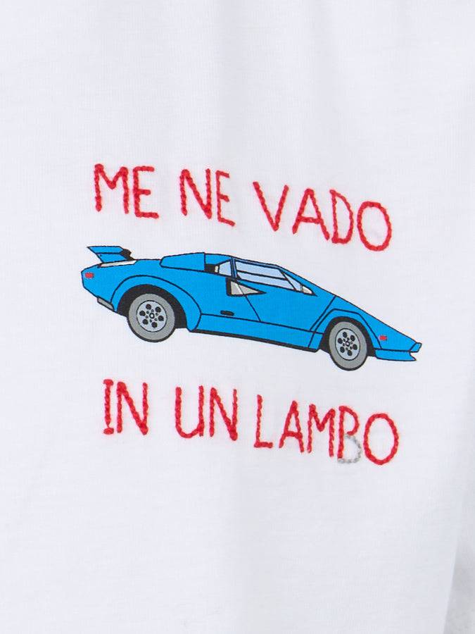 Mc2 Saint Barth T-shirt Da Bambino In Cotone Con Ricamo Me Ne Vado In Un Lambo