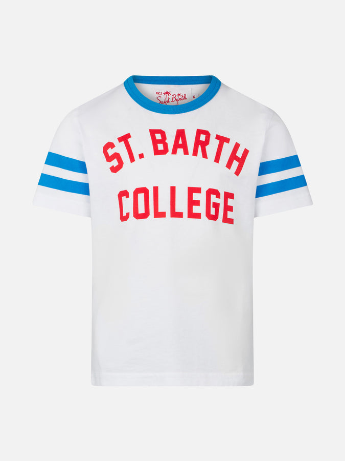 Mc2 Saint Barth T-shirt da bambino in cotone con scritta St. Barth College