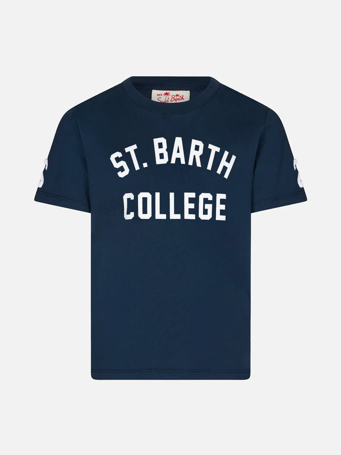 Mc2 Saint Barth T-shirt da bambino in cotone con scritta St. Barth College