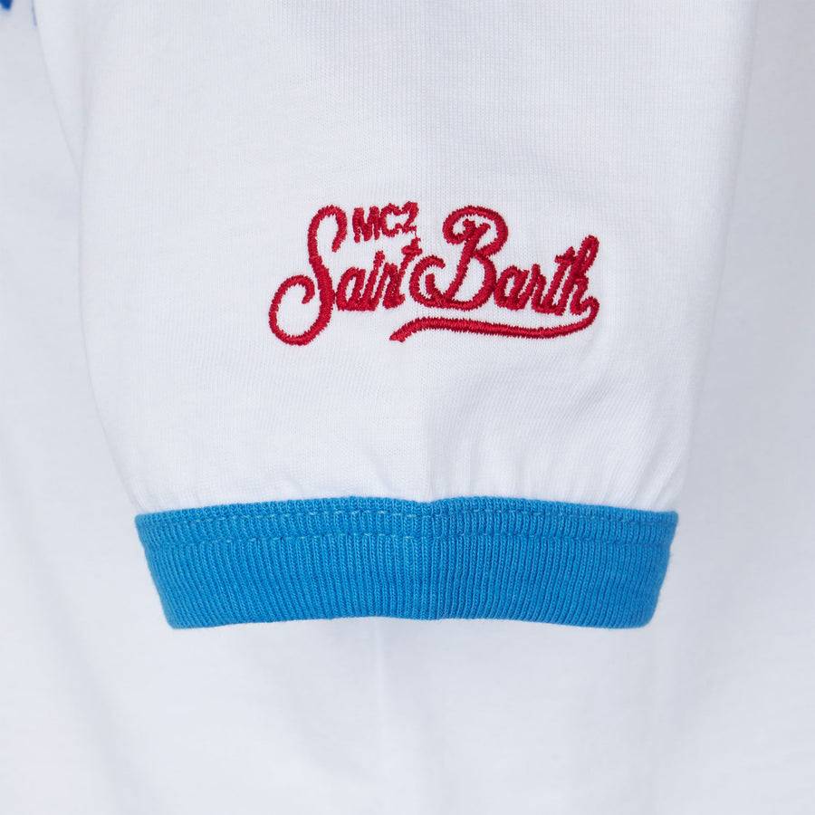 Mc2 Saint Barth T-shirt Da Bambino In Cotone Con Scritte Multicolore