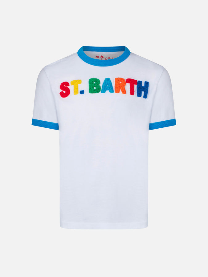 Mc2 Saint Barth T-shirt da bambino in cotone con scritte multicolore