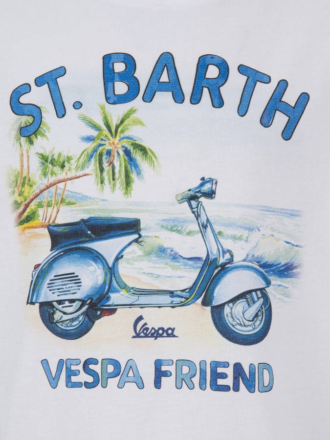 Mc2 Saint Barth T-shirt Da Bambino In Cotone Con Stampa Amici St. Barth Vespa | EDIZIONE SPECIALE VESPA