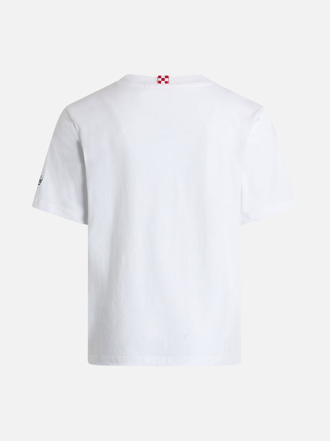 Mc2 Saint Barth T-shirt Da Bambino In Cotone Con Stampa Amici Vespa Forte Dei Marmi | EDIZIONE SPECIALE VESPA