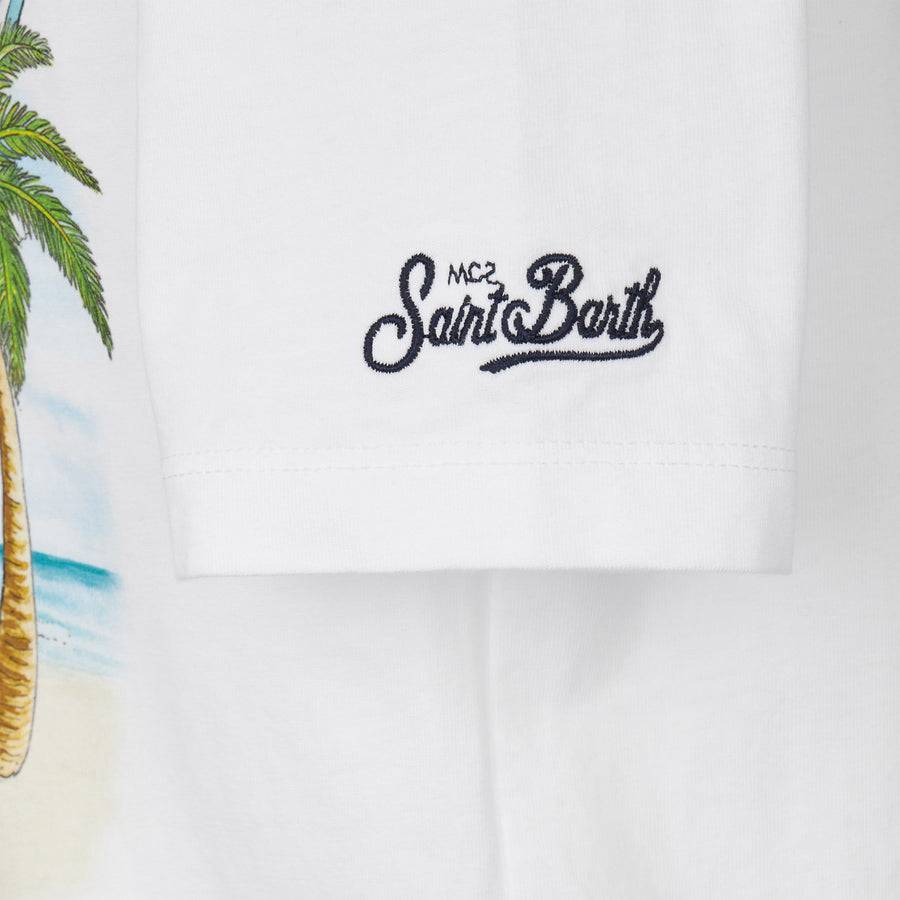 Mc2 Saint Barth T-shirt Da Bambino In Cotone Con Stampa Auto