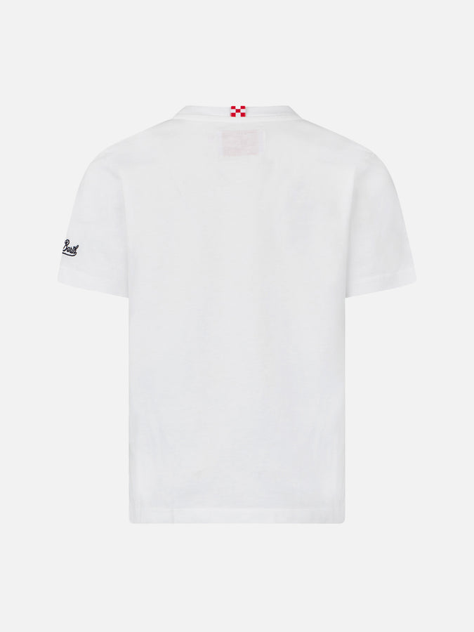 Mc2 Saint Barth T-shirt Da Bambino In Cotone Con Stampa Auto