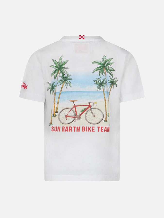 Mc2 Saint Barth T-shirt Da Bambino In Cotone Con Stampa Bici