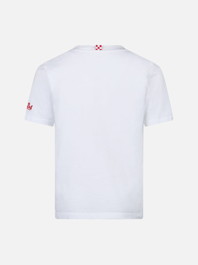 Mc2 Saint Barth T-shirt Da Bambino In Cotone Con Stampa Capitan America | EDIZIONE SPECIALE MARVEL