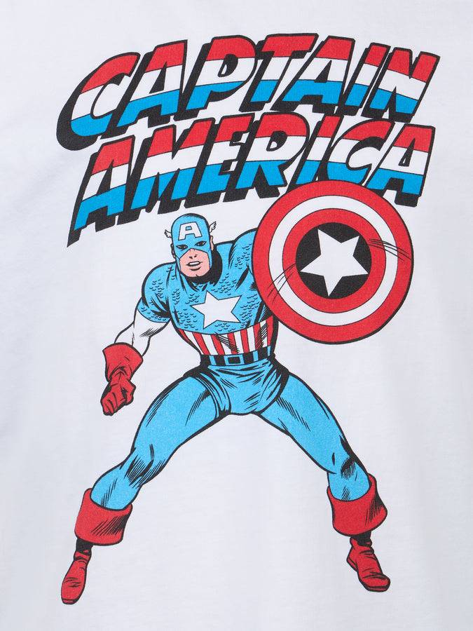 Mc2 Saint Barth T-shirt Da Bambino In Cotone Con Stampa Capitan America | EDIZIONE SPECIALE MARVEL