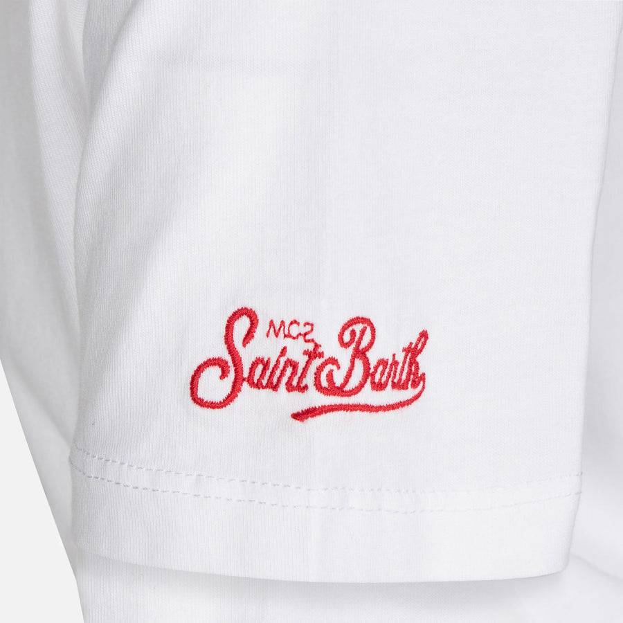 Mc2 Saint Barth T-shirt Da Bambino In Cotone Con Stampa Devil Bart | THE SIMPSON SPECIAL EDITION