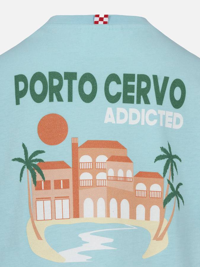 Mc2 Saint Barth T-shirt Da Bambino In Cotone Con Stampa Di Cartoline Porto Cervo Addicted