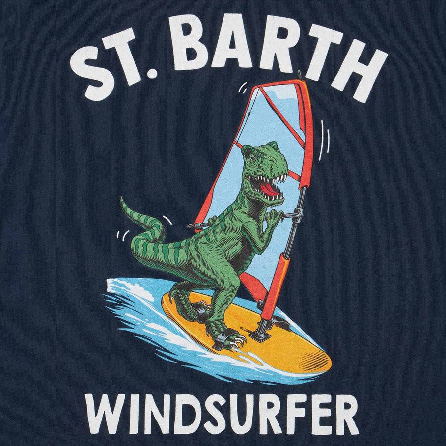 Mc2 Saint Barth T-shirt Da Bambino In Cotone Con Stampa Dinosauri