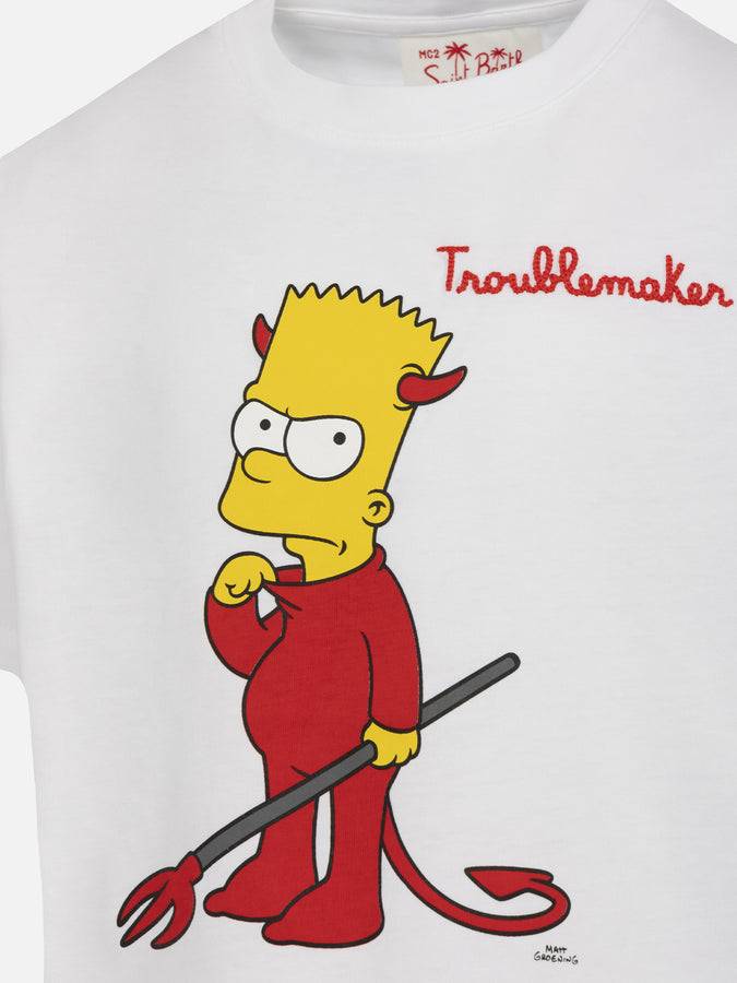Mc2 Saint Barth T-shirt Da Bambino In Cotone Con Stampa E Ricamo Bart | L'EDIZIONE SPECIALE SIMPSON
