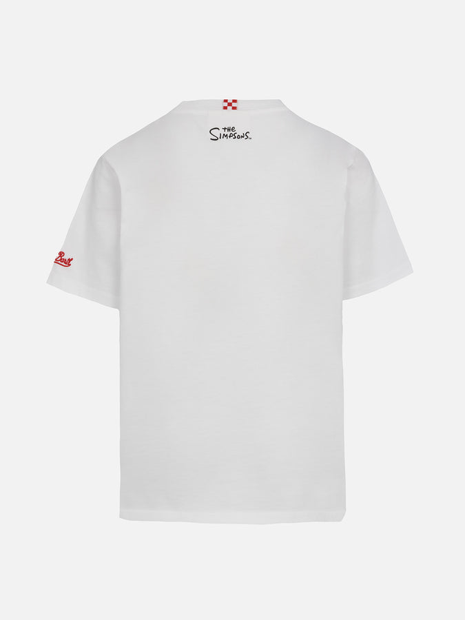 Mc2 Saint Barth T-shirt Da Bambino In Cotone Con Stampa E Ricamo Bart | L'EDIZIONE SPECIALE SIMPSON