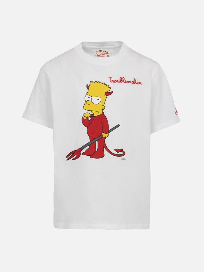 Mc2 Saint Barth T-shirt da bambino in cotone con stampa e ricamo Bart | L'EDIZIONE SPECIALE SIMPSON