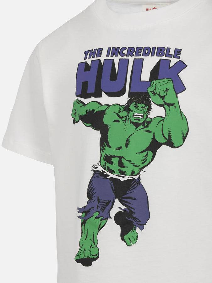 Mc2 Saint Barth T-shirt Da Bambino In Cotone Con Stampa Hulk | EDIZIONE SPECIALE MARVEL