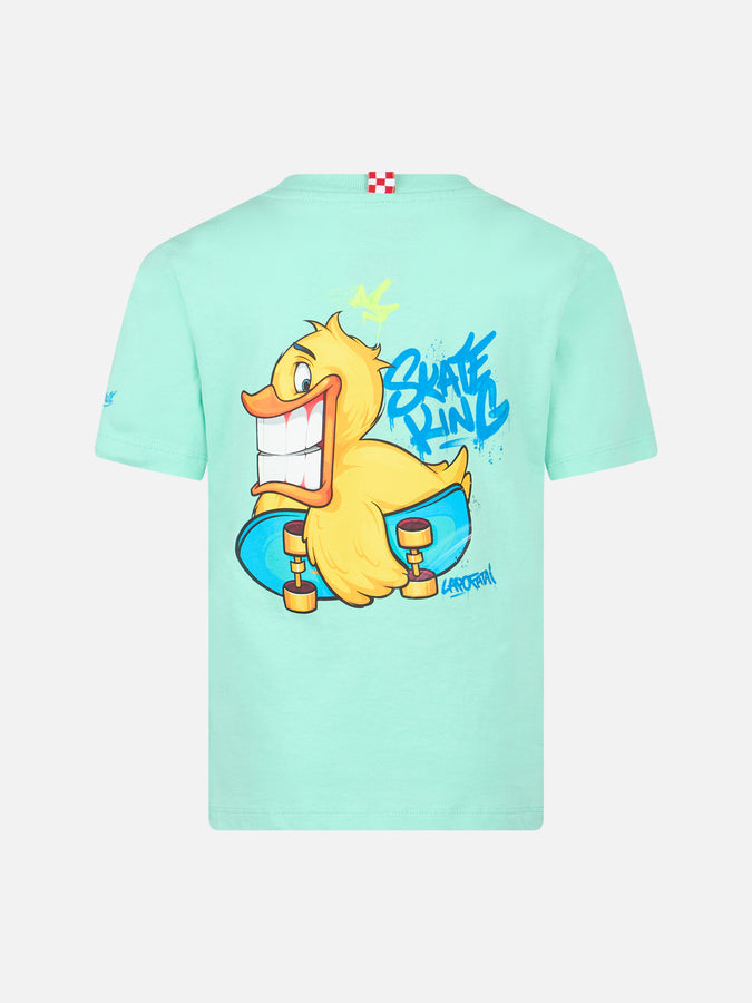 Mc2 Saint Barth T-shirt Da Bambino In Cotone Con Stampa Paperelle Criptopuppets | EDIZIONE SPECIALE CRYPTOPUPPETS