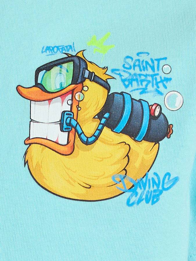Mc2 Saint Barth T-shirt Da Bambino In Cotone Con Stampa Paperelle Criptopuppets | EDIZIONE SPECIALE CRYPTOPUPPETS